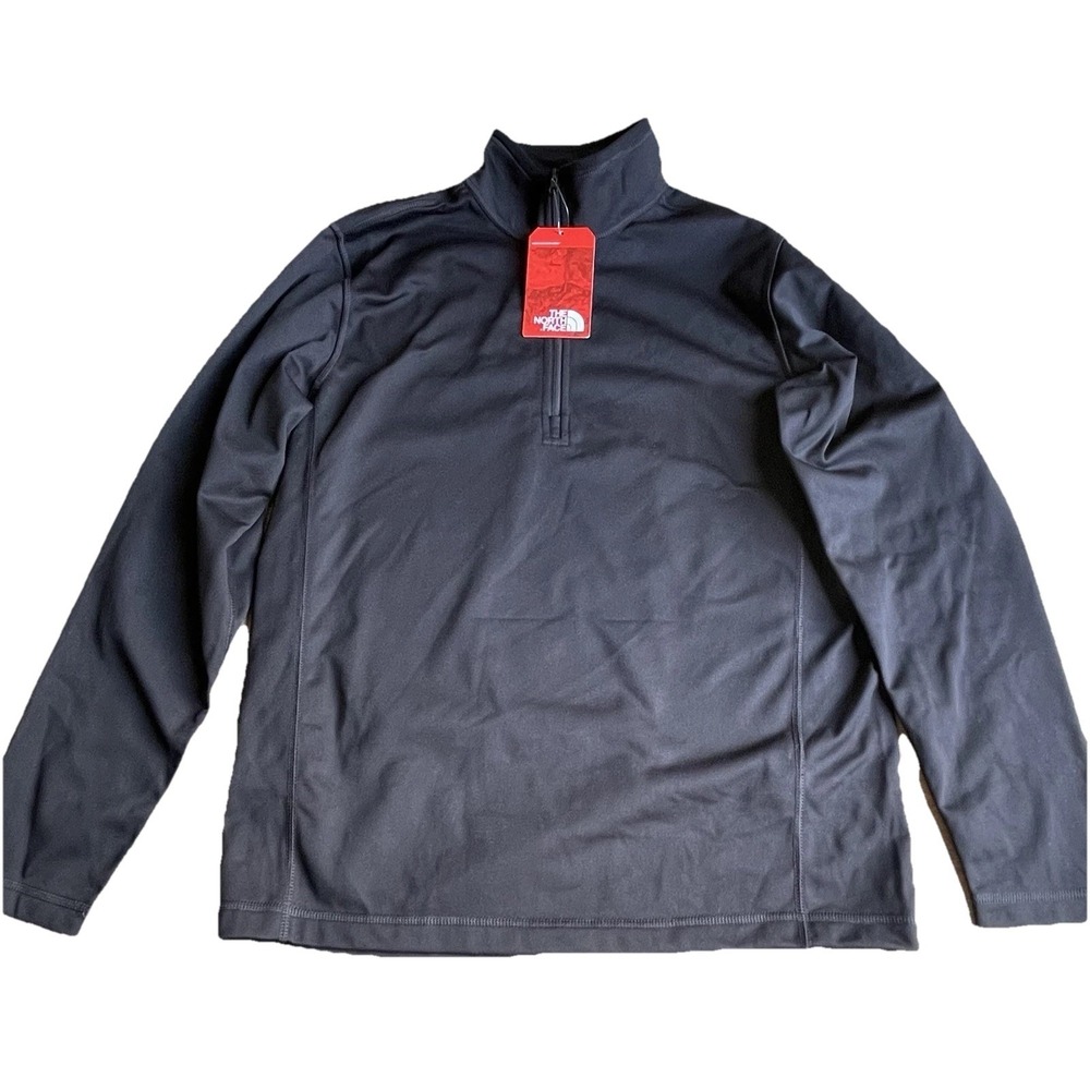 The North Face Mens Black Tech 1/4 Zip Fleece Performance Jacket CROWN ROYAL NWT